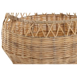 Set de basket DKD Home Decor Naturel Métal PE (38 x 38 x 27 cm)