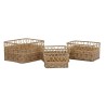 Set de basket DKD Home Decor Naturel Métal PE (42 x 32 x 22 cm)