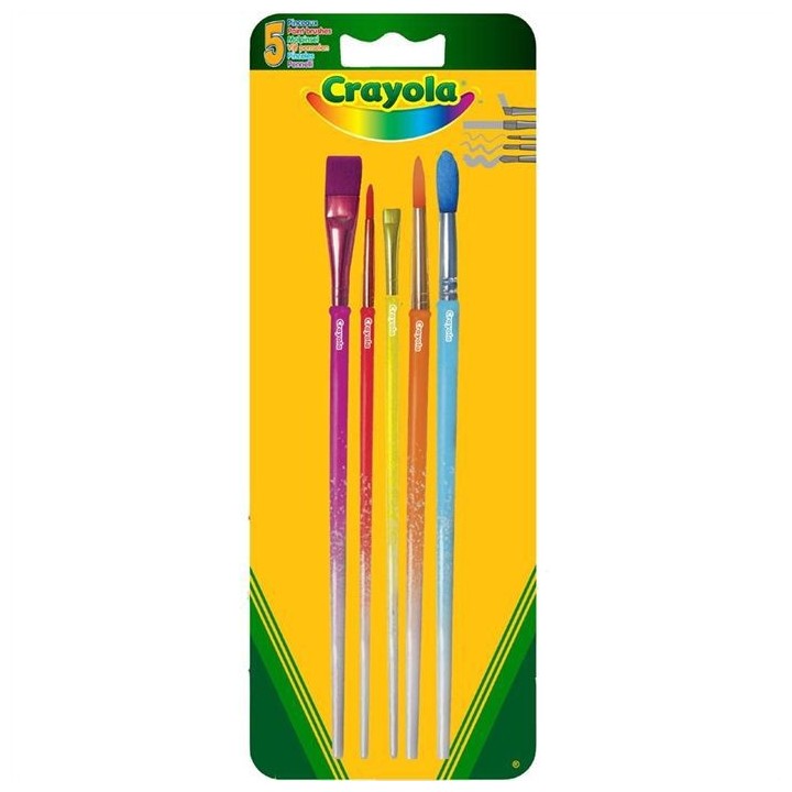 Crayola 5 pinceaux assortis
