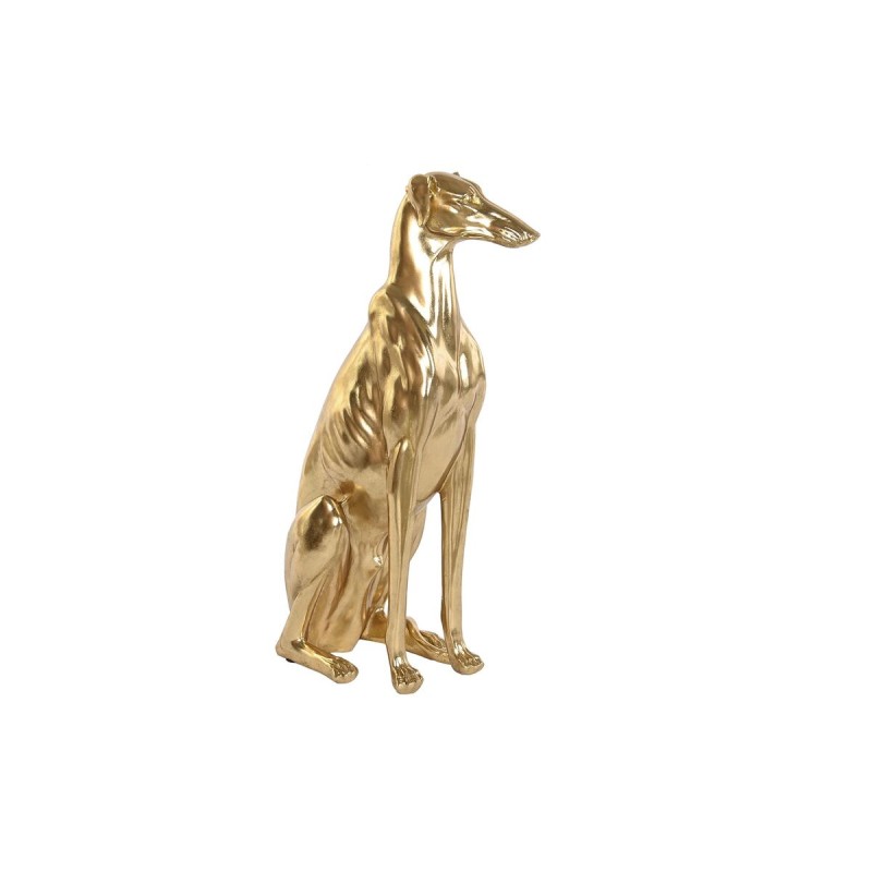 Figurine Décorative DKD Home Decor Doré Résine Chien (42,5 x 25,5 x 78 cm)