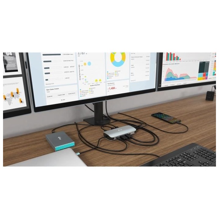 i-tec - USB-C Nano Station d'accueil 3x Full HD -