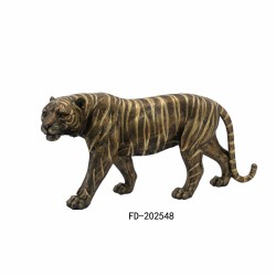 Figurine Décorative DKD Home Decor 53 x 13,5 x 23,5 cm Tigre Doré