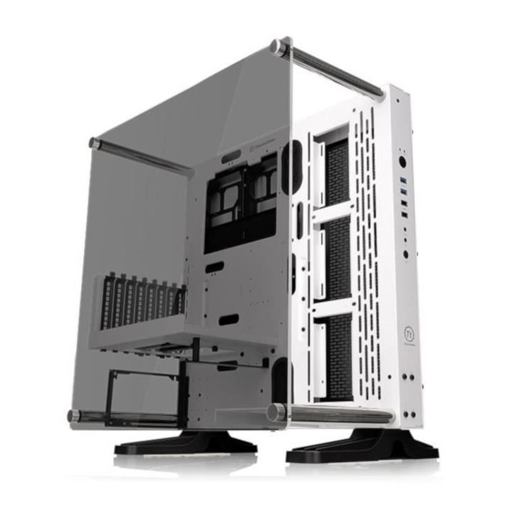 THERMALTAKE BOITIER PC Core P3 TG - Blanc - Verre trempé - Format ATX