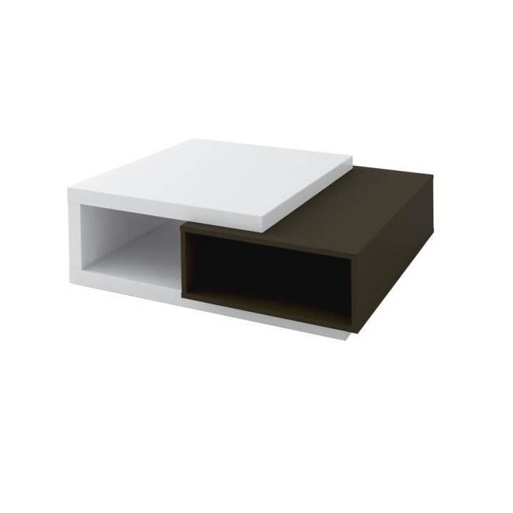 Table basse - Panneaux de particules - Noir et blanc - Style contempor