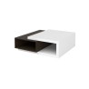 Table basse - Panneaux de particules - Noir et blanc - Style contemporain - 2 rangements - L 100 x P 95 x H 38 cm - KARAT