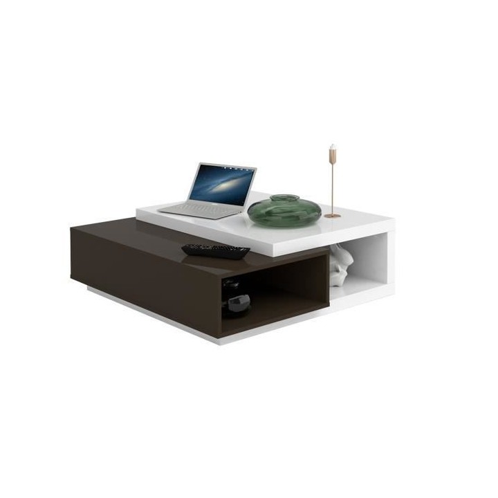 Table basse - Panneaux de particules - Noir et blanc - Style contempor