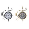 Horloge Murale DKD Home Decor Station 29 x 10 x 39,5 cm Fer Vintage (2 Unités)