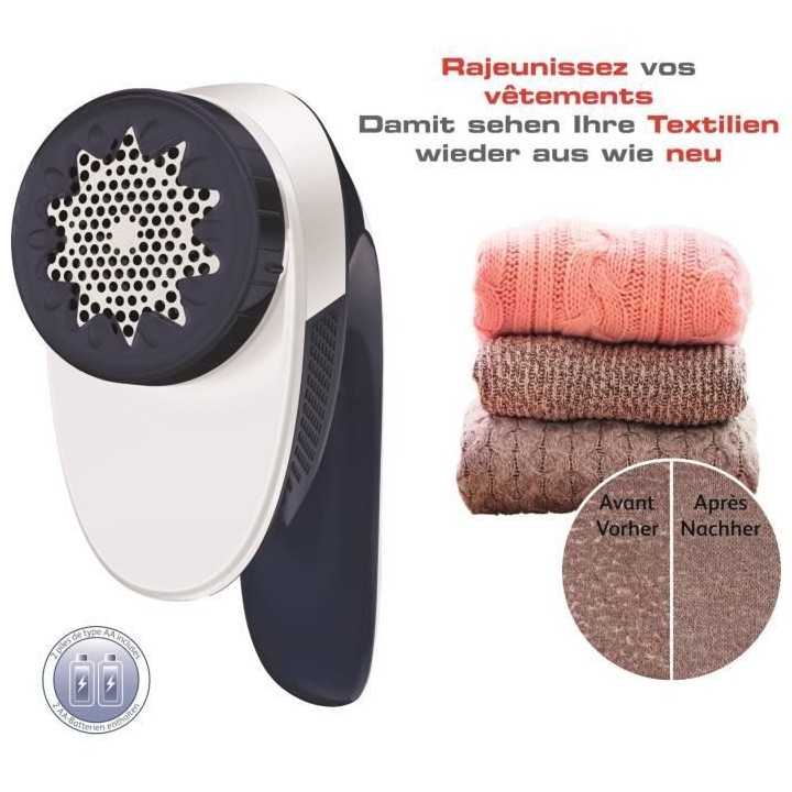 CALOR JA1013C0 Rasoir anti-bouloches, Large tete de rasage pour tous l