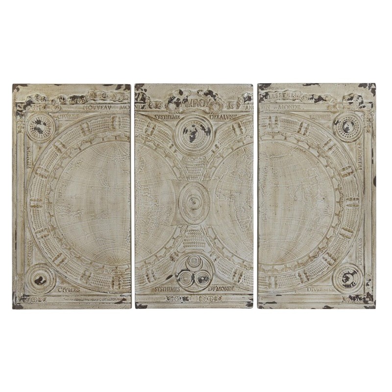 Décoration murale DKD Home Decor Beige Néoclassique 178 x 4 x 112 cm (3 Pièces)