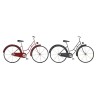 Figurine Décorative DKD Home Decor 79,5 x 4 x 47 cm Rouge Noir Bicyclette Vintage (2 Unités)