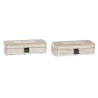 Boîte à bijoux DKD Home Decor Naturel Bois MDF 20 x 8 x 5 cm (2 Unités)