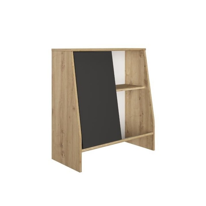 Meuble ludique Tim DIAGONE - 1 Porte coulissante ardoise - Bois Clair