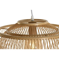 Suspension DKD Home Decor Marron Clair Bambou 50 W (44 x 44 x 25 cm)