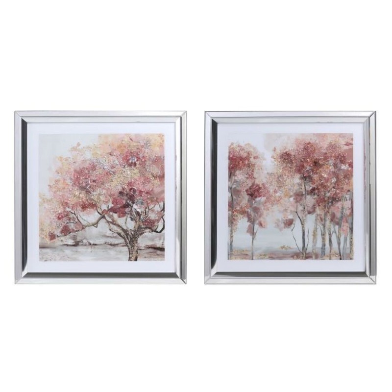 Cadre DKD Home Decor 69 x 2,5 x 69 cm Arbres Traditionnel (2 Unités)