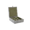 Boîte à bijoux DKD Home Decor Argenté Bois Aluminium Vert 18 x 18 x 6 cm