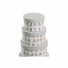 Boîte Multiusage DKD Home Decor Blanc Enfant Multicouleur Fleurs Carton (37,5 x 37,5 x 18 cm)