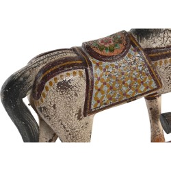 Figurine Décorative DKD Home Decor Cheval Fer Bois de manguier (35 x 10 x 42 cm)