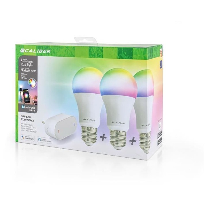 CALIBER Pack 3 ampoules connectées avec passerelle