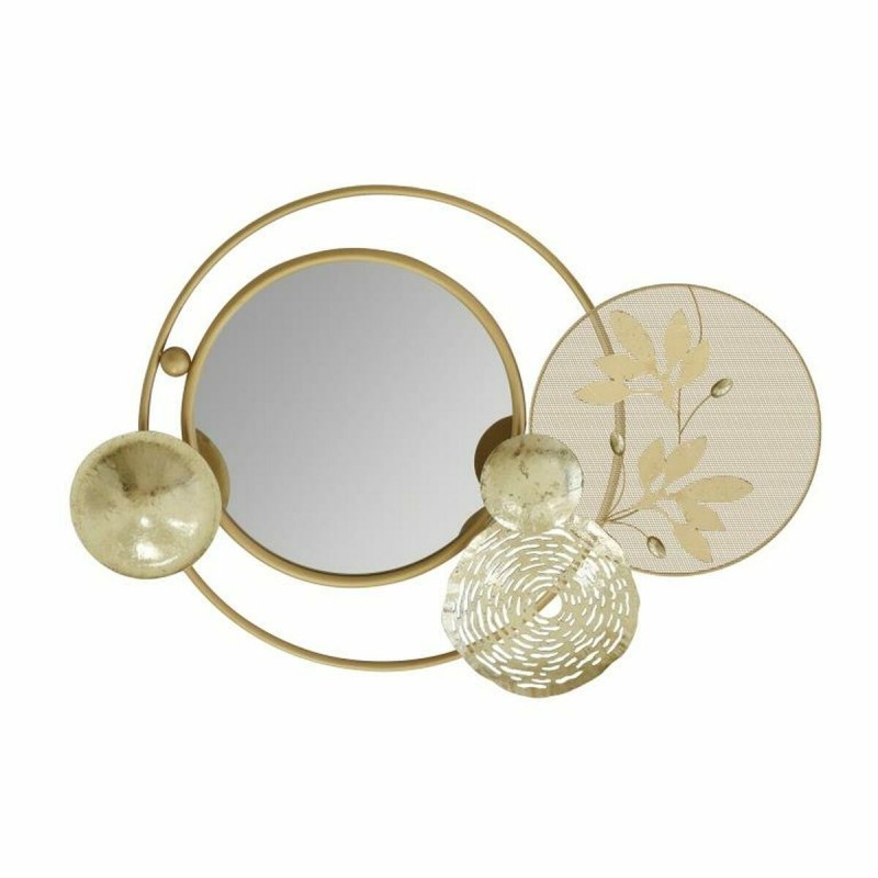 Décoration murale DKD Home Decor Miroir Doré Métal Cercles (74,3 x 6,4 x 51 cm)