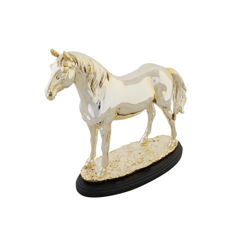 Figurine Décorative DKD Home Decor Cheval Noir Doré Résine (30 x 11,5 x 26 cm)