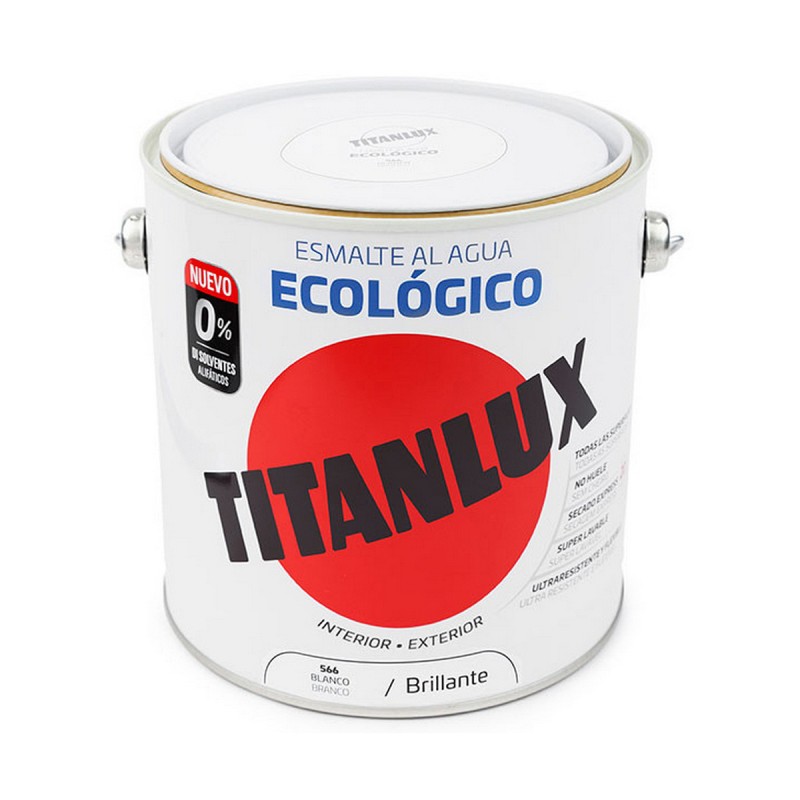 Traitement Titanlux 00t056625 Couche de base À l'eau Blanc 2,5 L Brillant