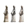 Figurine Décorative DKD Home Decor 11,5 x 8,5 x 36 cm Beige Doré Marron Colonial Africaine (3 Pièces)