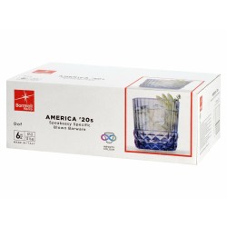 Set de Verres Bormioli Rocco America'20s Bleu 6 Unités verre (370 ml)