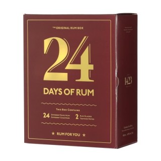 Coffret découverte Rhum - 24 Days of Rum Edition 2021 - 2 verres offe