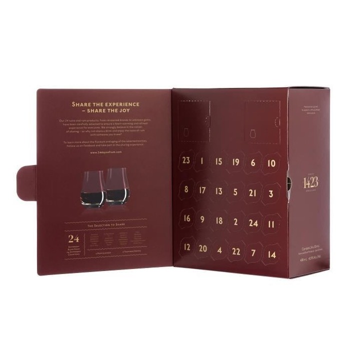 Coffret découverte Rhum - 24 Days of Rum Edition 2021 - 2 verres offe