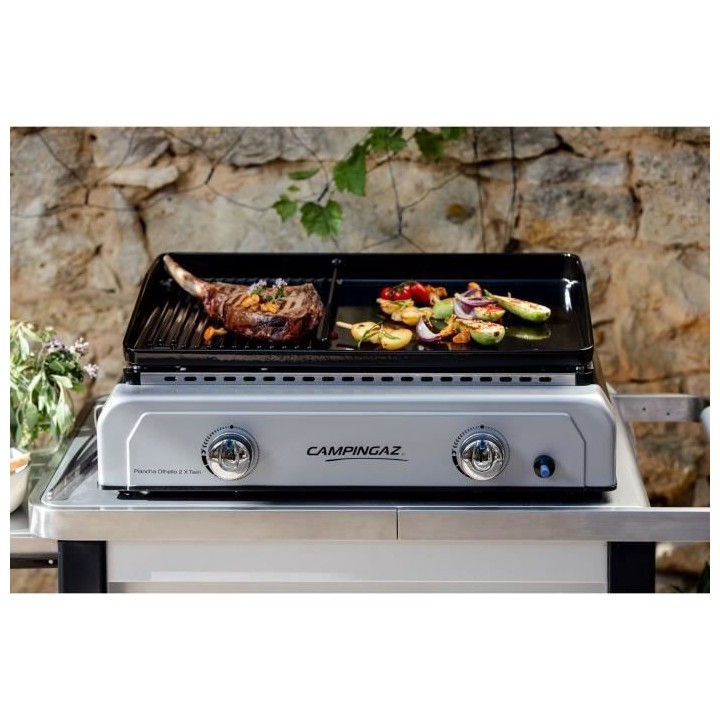 Plancha a gaz a poser CAMPINGAZ - BF OTHELLO 2X TWIN - 2 brûleurs - P