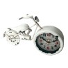 Horloge de table Versa Moto Blanc Métal (5,5 x 17 x 31 cm)