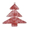 Décorations de Noël Rouge Métal Sapin de Noël 36,7 x 0,2 x 37,5 cm