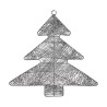 Décorations de Noël Argenté Sapin de Noël 36,7 x 0,2 x 37,5 cm Métal Plastique