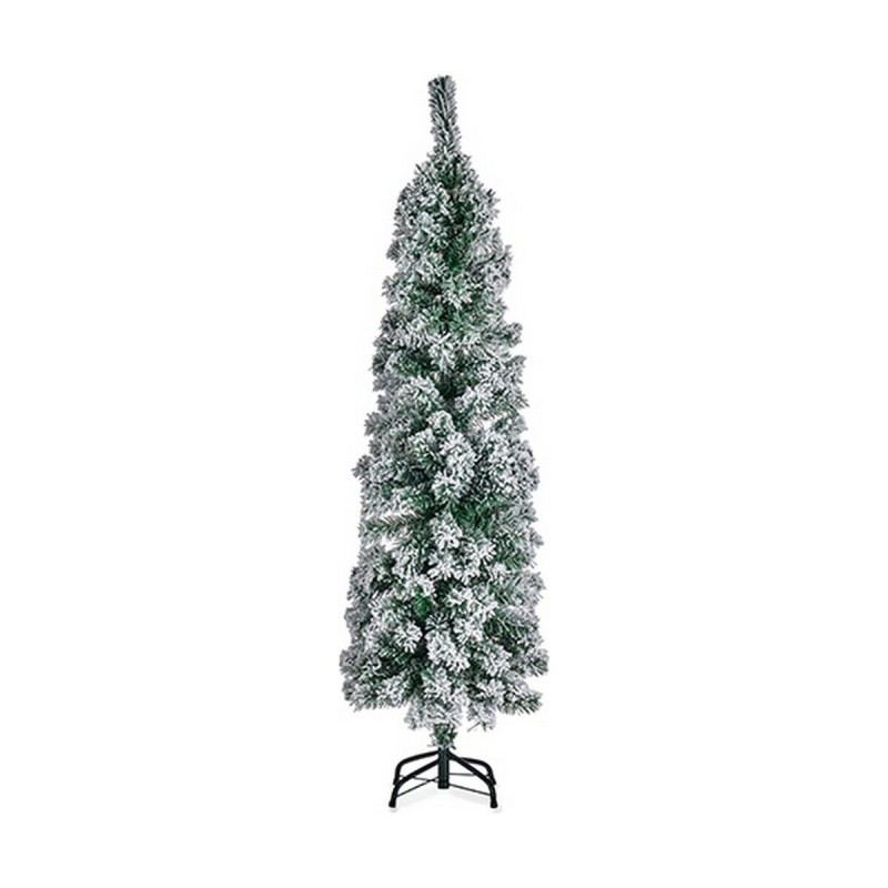 Sapin de Noël Métal Blanc Vert Plastique