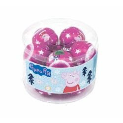 Boule de Noël Peppa Pig Cosy corner Fuchsia 10 Unités Plastique (Ø 6 cm)