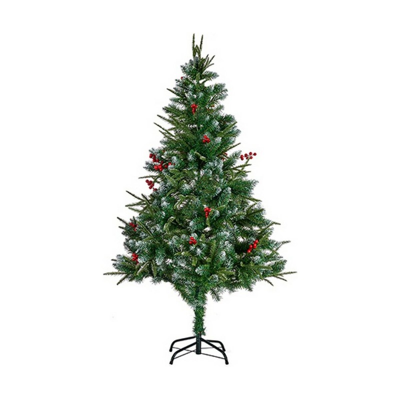 Sapin de Noël Rouge Métal Marron Blanc Vert Plastique