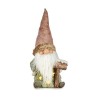 Figurine Décorative Lumière Lutin 21 x 58 x 27 cm Rose Marron Blanc Vert Résine