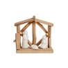 Crèche de Noël Céramique Naturel Bois Blanc (17 x 14,5 x 8 cm)