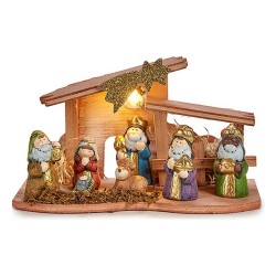 Crèche de Noël Lumière LED...