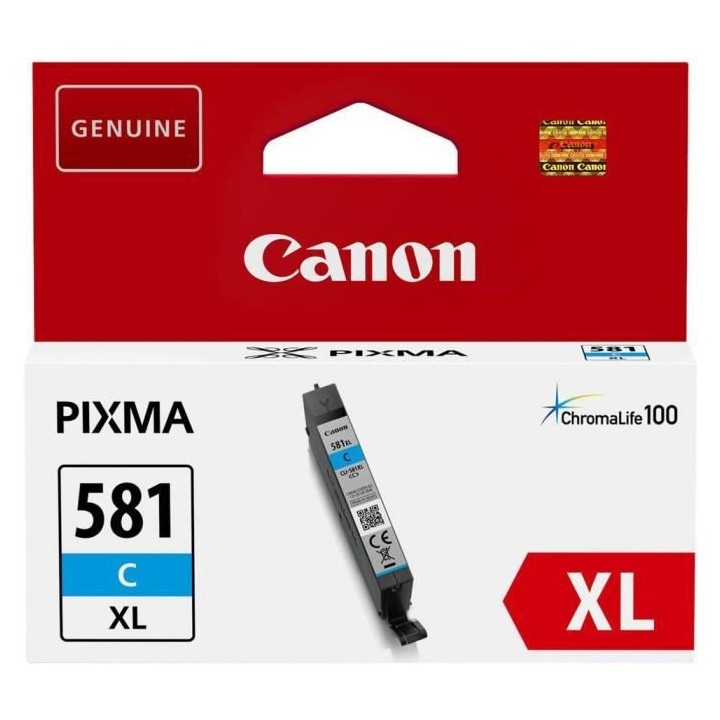 CANON Cartouche d'encre CLI-581C XL grande capacité Cyan (CLI581XL)