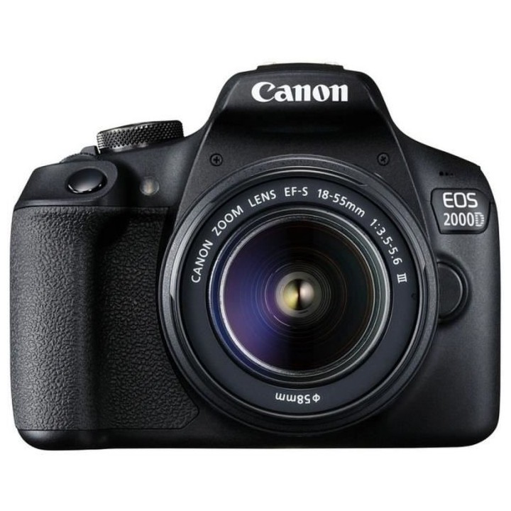 CANON - Appareil photo Reflex EOS 2000D + Objectif 18-55mm EF-S 18-55