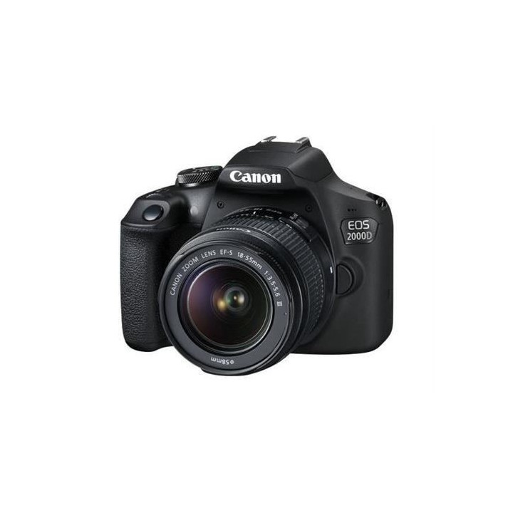 CANON - Appareil photo Reflex EOS 2000D + Objectif 18-55mm EF-S 18-55