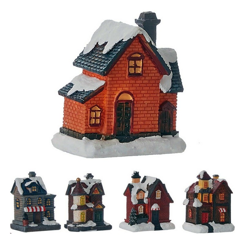 Décorations de Noël Luville 9 x 9 x 6,5 cm Petit maison Multicouleur