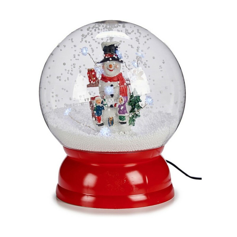 Boule de Neige Bonhomme de Neige 22 x 27 cm Rouge Plastique