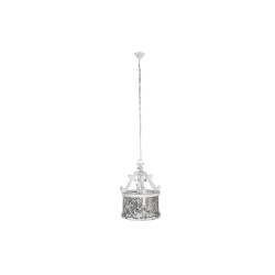 Suspension DKD Home Decor Blanc Métal Sapin 40 W Vintage Finition vieillie 220 V 46 x 46 x 62 cm