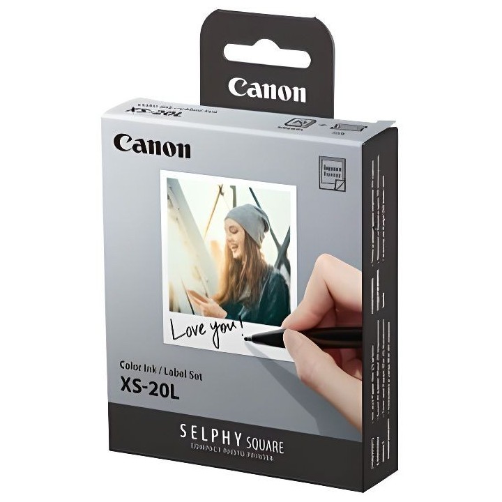 CANON XS-20L - Kit 20 impressions format carré (papier + rouleau encr