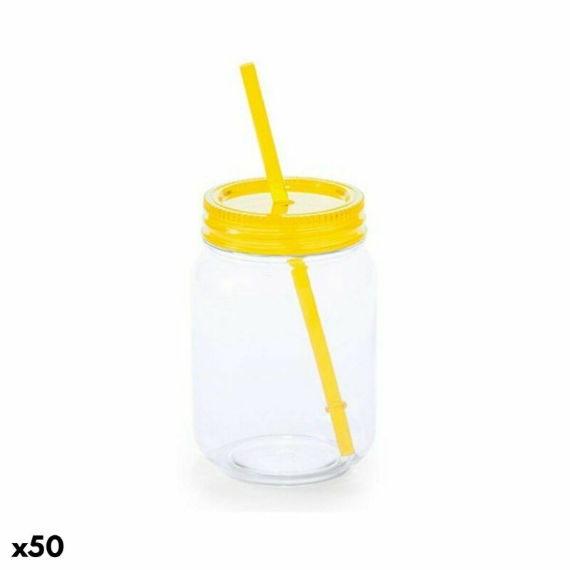 Carafe avec Couvercle et Paille Vintage Coconut 144820 (600 ml) (50 Unités)