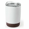 Verre avec Couvercle Top Can Cap 146298 Liège Blanc (380 ml) (30 Unités)