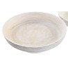 Centre de Table DKD Home Decor Blanc Beige Finition vieillie 30 x 30 x 11 cm (2 Unités)