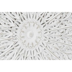 Décoration murale DKD Home Decor Blanc Mandala Bois MDF (76,5 x 2 x 76,5 cm)